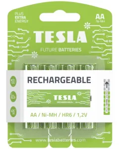 TESLA BATTERIES AA GREEN+ RECHARGEABLE (HR6 / BLISTER FOIL 4 PCS)