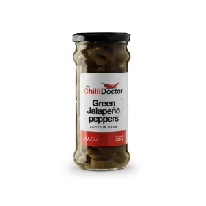 The ChilliDoctor Nakládané Green Jalapeno chilli papričky, krájené 330 g