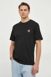 Bavlněné tričko The Kooples černá barva, s aplikací