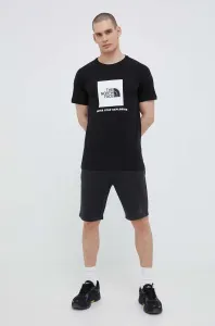Bavlněné tričko The North Face černá barva, s potiskem, NF0A3BQOKY41-KY41 #5584408