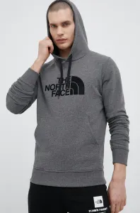 Mikina The North Face pánská, šedá barva, s kapucí, s aplikací, NF00A0TEGVD1-GVD1