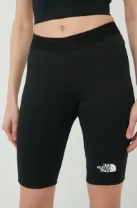 Sportovní šortky The North Face Mountain Athletics dámské, černá barva, hladké, medium waist #5344853