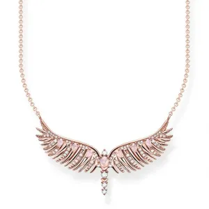 THOMAS SABO náhrdelník Phoenix wing with pink stones rose gold KE2167-323-9-L45