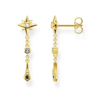 THOMAS SABO náušnice Royalty star stones gold H2209-959-7