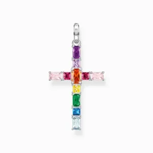 THOMAS SABO přívěsek Cross with colourful stones PE939-073-7