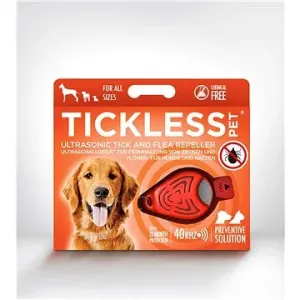 TICKLESS PET - Ultrazvukový odpuzovač klíšťat a blech pro psy - oranžový