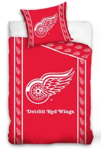 Bavlněné povlečení s 3D fototiskem 140x200, 70x90 cm - Detroit Red Wings Stripes
