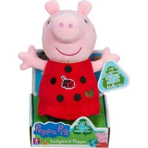 TM TOYS - PEPPA Pig ECO plyšová Peppa 20 cm šaty beruška