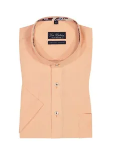 Nadměrná velikost: Tom Rusborg, Košile s krátkým rukávem a se stojáčkem, Comfort Fit Oranžový