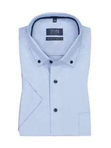 Nadměrná velikost: Tom Rusborg, Košile s krátkým rukávem, z bavlny, nežehlivá úprava Světle Modrá #4794360