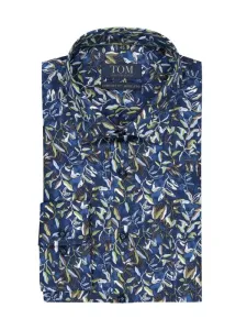 Nadměrná velikost: Tom Rusborg, Košile s květinovým potiskem, comfort fit Modrá #5434441
