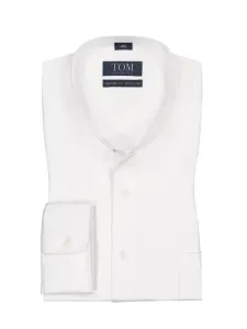 Nadměrná velikost: Tom Rusborg, Košile se stojáčkem, Comfort Fit Bílá #5245747