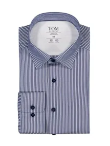 Nadměrná velikost: Tom Rusborg, Performance košile s proužky, modern fit Modrá #5434160