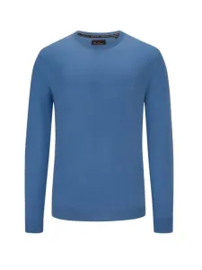 Nadměrná velikost: Tom Rusborg Premium, Kašmírový svetr s kulatým výstřihem Světle Modrá