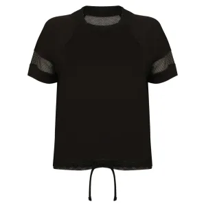 Tombo Sportovní dámské tričko se zavazováním - Černá | XXL #3803999