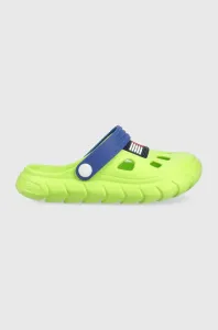 Dětské pantofle Tommy Hilfiger zelená barva #5018829