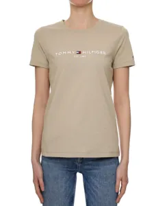 Tommy Hilfiger dámské béžové tričko - S (AEG) #1415801