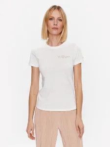 Tommy Hilfiger dámské bílé tričko - M (YBL) #4948378