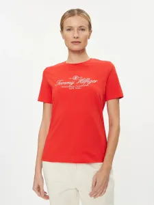 Tommy Hilfiger dámské červené tričko #5610019