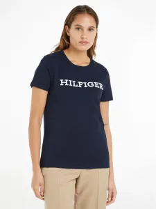 Tommy Hilfiger dámské tmavě modré tričko  - L (DW5) #4666207