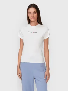 Tommy Hilfiger dámské tričko Barva: YBL Ecru, Velikost: XS