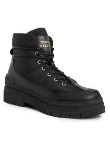 Tommy Hilfiger dámské černé kotníkové boty - 38 (BDS) #6081498