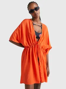 Tommy Hilfiger dámské oranžové plážové šaty  - L (SNX)