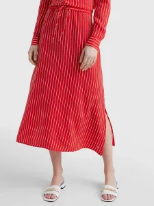 Tommy Hilfiger dámská červená sukně Cupro - 36 (0EX)