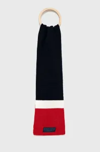 Dětský šátek z vlněné směsi Tommy Hilfiger tmavomodrá barva, vzorovaný #1967402