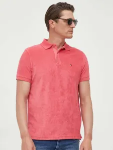Tommy Hilfiger pánské červené tričko - XL (XIX)