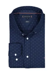 Nadměrná velikost: Tommy Hilfiger, Košile s jemným vzorem, THFlex Námořnická Modrá #5045089