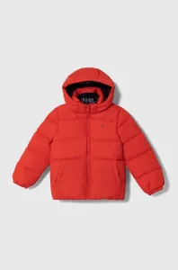 Dětská péřová bunda Tommy Hilfiger červená barva #5937809