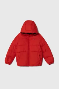 Dětská péřová bunda Tommy Hilfiger červená barva #5678698