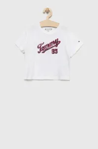 Dětské bavlněné tričko Tommy Hilfiger bílá barva #4135805