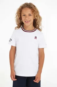 Dětské bavlněné tričko Tommy Hilfiger bílá barva, s aplikací #5870418