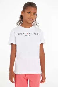 Dětské bavlněné tričko Tommy Hilfiger bílá barva, s potiskem #6153887