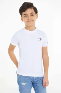 Dětské bavlněné tričko Tommy Hilfiger bílá barva, s potiskem #5968040