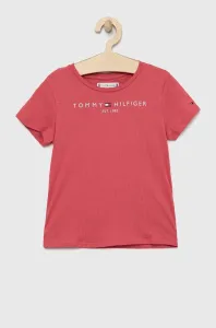Dětské bavlněné tričko Tommy Hilfiger růžová barva #6076131