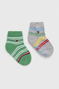 Dětské ponožky Tommy Hilfiger 2-pack zelená barva #5862202