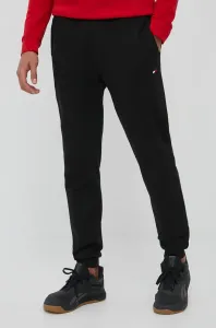 Kalhoty Tommy Hilfiger pánské, černá barva, hladké