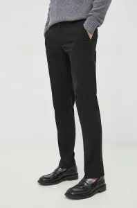 Kalhoty Tommy Hilfiger pánské, černá barva, ve střihu chinos #3437692