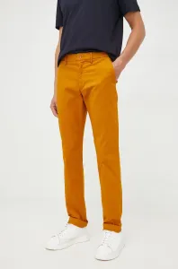 Kalhoty Tommy Hilfiger pánské, hnědá barva, ve střihu chinos #3437693