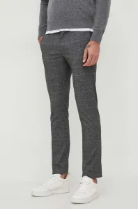 Kalhoty Tommy Hilfiger pánské, šedá barva, jednoduché #6036538