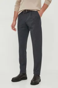Kalhoty Tommy Hilfiger pánské, šedá barva, přiléhavé #5911954