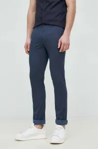 Kalhoty Tommy Hilfiger pánské, tmavomodrá barva, jednoduché #5256073