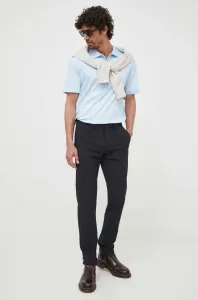 Kalhoty Tommy Hilfiger pánské, tmavomodrá barva, ve střihu chinos #5956596