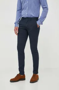 Kalhoty Tommy Hilfiger pánské, tmavomodrá barva, ve střihu chinos #5678215