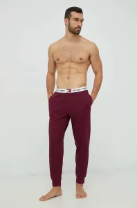 Pyžamové kalhoty Tommy Hilfiger pánské, vínová barva