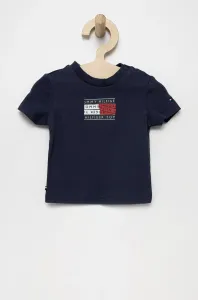Kojenecké tričko Tommy Hilfiger tmavomodrá barva