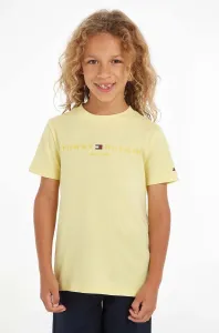 Dětské bavlněné tričko Tommy Hilfiger žlutá barva, s potiskem #4171916